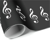 Treble Clef patroon Cadeaupapier (Rol Hoek)