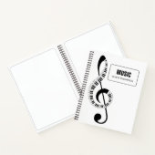 Treble Clef Piano Keys School Music Notitieboek (Binnen)