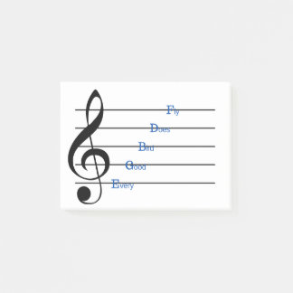 Treble Clef Post-it Notes (regelrijmpjes)