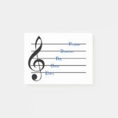 Treble Clef Post-it Notes (regelrijmpjes) (Voorkant)