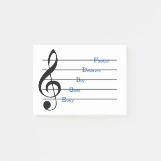 Treble Clef Post-it Notes (regelrijmpjes)