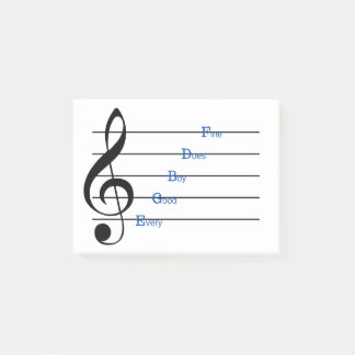 Treble Clef Post-it Notes (regelrijmpjes)
