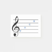 Treble Clef Post-it Notes (Spaces) (Voorkant)