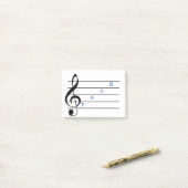 Treble Clef Post-it Notes (Spaces) (Op bureau)