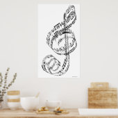 Treble Clef Poster (Keuken)