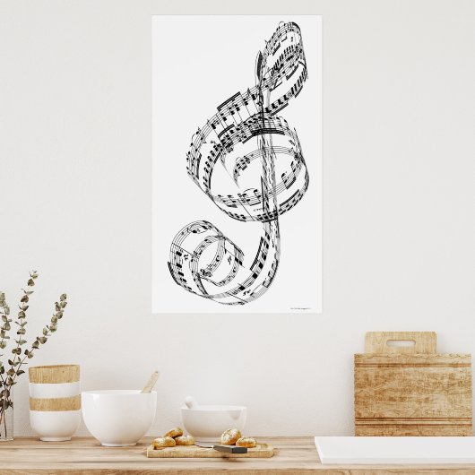 Treble Clef Poster (Keuken)