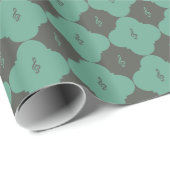 Treble Clef Quatrefoil Patroon Cadeaupapier (Rol Hoek)
