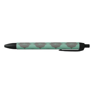Treble Clef Quatrefoil Patroon Zwarte Inkt Pen