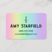 Treble Clef regenboog Visitekaartjes (Voorkant)
