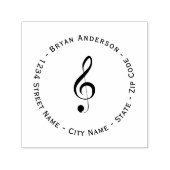Treble Clef retouradres Zelfinkkend stempel (Design)
