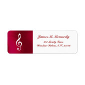 TREBLE CLEF - RETOURADRESLABEL ETIKET (Voorkant)