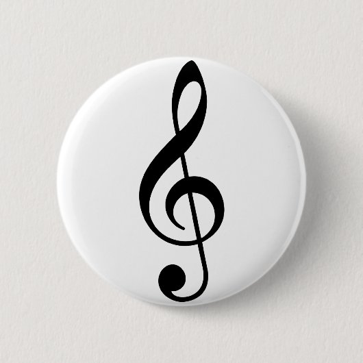 Treble Clef Ronde Button 5,7 Cm (Voorkant)