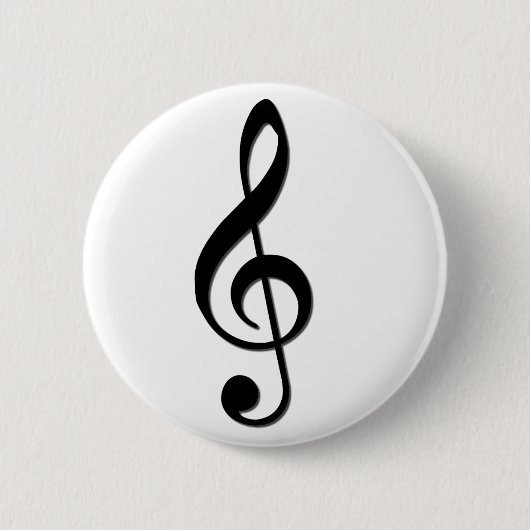 Treble Clef Ronde Button 5,7 Cm (Voorkant)