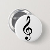 Treble Clef Ronde Button 5,7 Cm (Voorkant /achterkant)