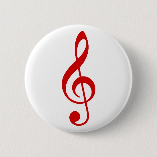 Treble Clef Ronde Button 5,7 Cm (Voorkant)