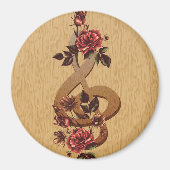 Treble Clef Rozen Magneet (Voorkant)