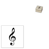 Treble Clef Rubber Stamp Rubberstempel (Gestempeld)