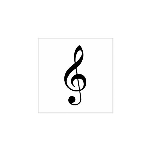 Treble Clef Rubber Stamp Rubberstempel (Afrduk)