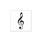 Treble Clef Rubber Stamp Rubberstempel (Afrduk)