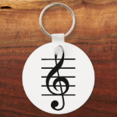 Treble Clef Sleutelhanger (Voorkant)