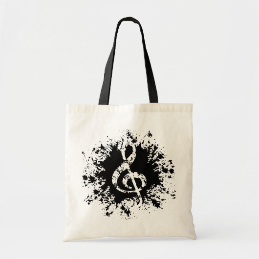 Treble Clef Splat Tote Bag (Voorkant)
