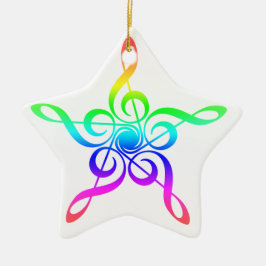 Treble Clef Star | musicus Keramisch Ornament