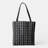 Treble Clef Stripe Musical Canvas tas (Achterkant)