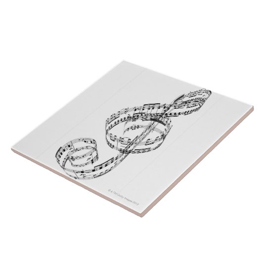 Treble Clef Tegeltje (Zijkant)