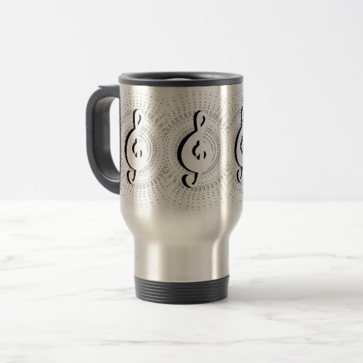 Treble Clef Travel Mug Reisbeker (Voorkant links)
