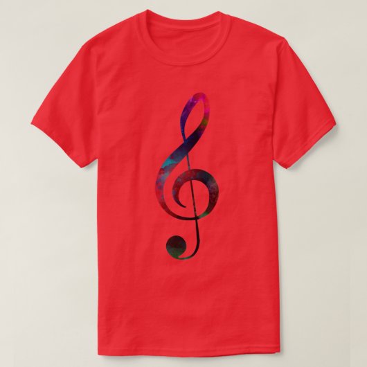 Treble Clef Trebleclef Muziek T-shirt (Design voorkant)
