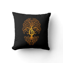 Treble Clef Tree, geel & zwart