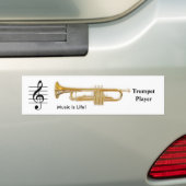 Treble Clef / Trumpet Bumpersticker (Op auto)