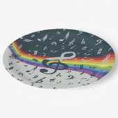 Treble Clef Wave Rainbow-kleuren Papieren Bordje (Gekanteld)