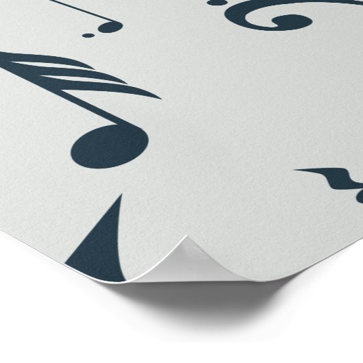 Treble Clef Wave Rainbow-kleuren Poster (Hoek)