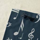 Treble Clef Wave Rainbow-kleuren Strandlaken (In situ)