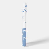 Treble Clef Wave Sky Blue en White Case-Mate iPhone Case (Achterkant / Rechts)