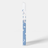Treble Clef Wave Sky Blue en White Case-Mate iPhone Case (Achterkant / Links)