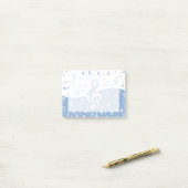 Treble Clef Wave Sky Blue en White Post-it® Notes (Op bureau)