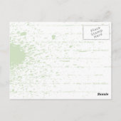 Treble clewwerk green scrollwork sol note key briefkaart (Achterkant)