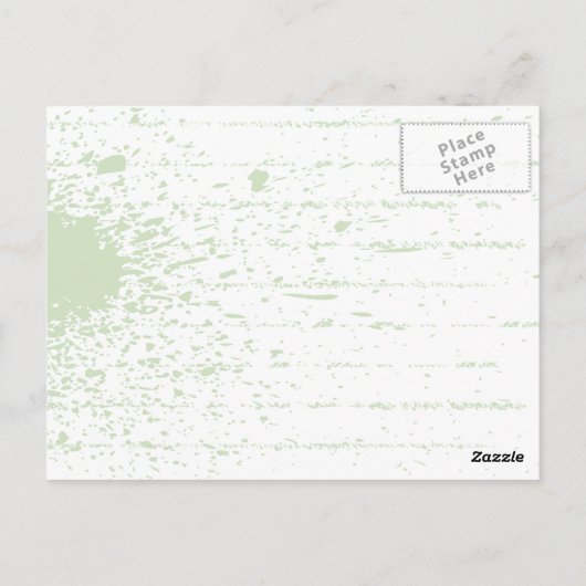 Treble clewwerk green scrollwork sol note key briefkaart (Achterkant)