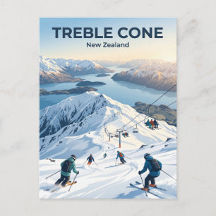 Treble Cone Skigebied Nieuw-Zeeland Briefkaart