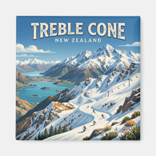 Treble Cone Skigebied Nieuw-Zeeland Magneet