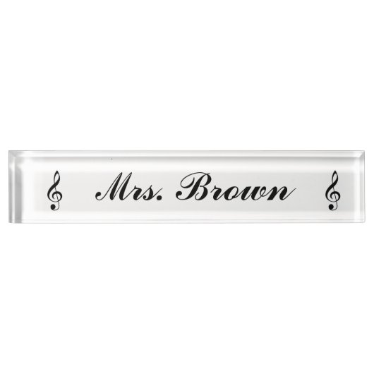 "Treble", gepersonaliseerde naamplaat Naambordje (Voorkant)