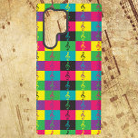 Treble Kleef Patroon Kleurrijk Helder Samsung Galaxy Hoesje<br><div class="desc">Hou je van muziek thema telefoonhoesjes? Hou je van hoge hakken? Deze telefoonhoes heeft een helder patroon van driedubbele gespleten in geel,  groen,  roze,  zwart,  blauw en paarse.</div>
