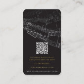 Treble Liefde Hart Muziek Muzieknoten Symfonie Visitekaartje (Achterkant)