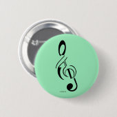 Treble losgekoppeld ronde button 5,7 cm (Voorkant /achterkant)