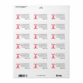Treble Maker Clef Red Music Design Etiket (Full Sheet)