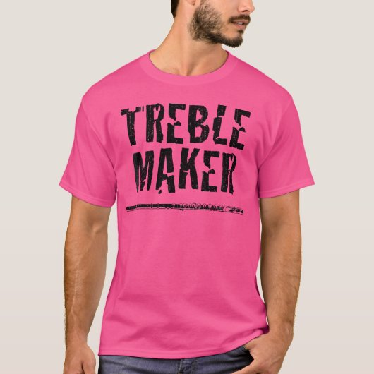Treble Maker Flute Shirt voor fluitist (Voorkant)
