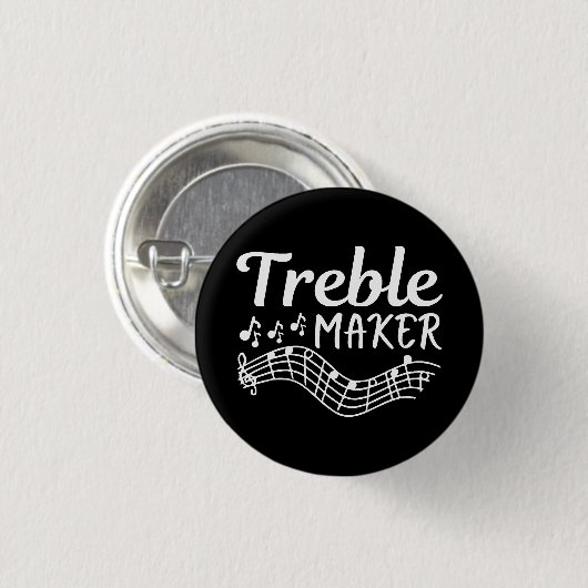 Treble Maker Grappige Muzikant Ronde Button 3,2 Cm (Voorkant /achterkant)