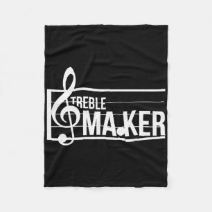 Treble Maker Grappige Pun Marching Nd Muziek Liefh Fleece Deken